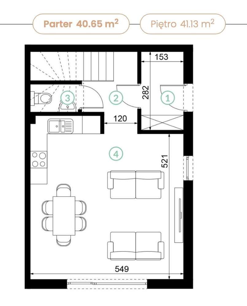 Segment 81 m2 + strych 40 m2 + ogródek 70 m2, Wileńska 1, Legionowo - Pełny obrazek: 4/7