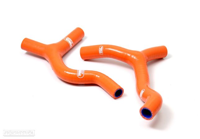 kit tubos radiador samco husqvarna / ktm 85 laranja - 1