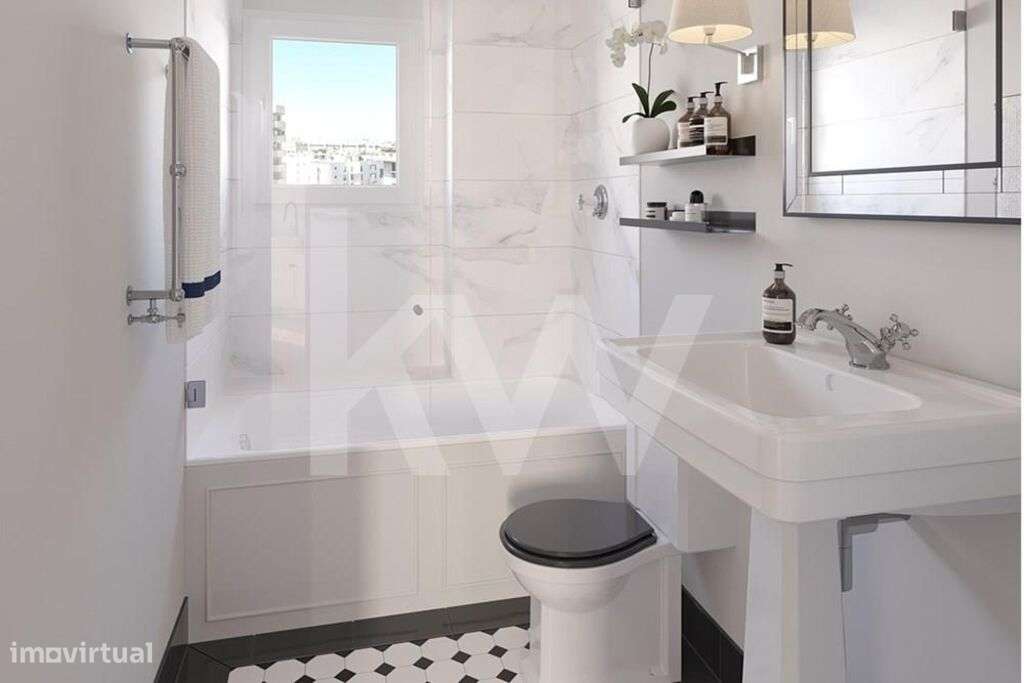 Apartamento T1 com um pátio no elegante empreendimento Vintage Lapa - Grande imagem: 5/8