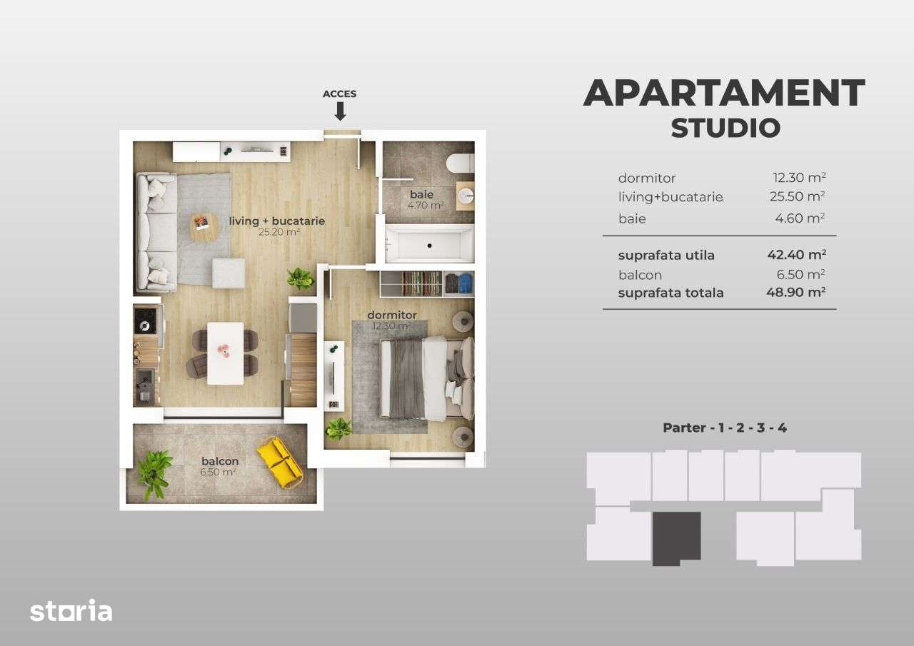 Berceni-Metrou Aparatorii Patriei-Apt. 2 cam tip studio tva 21% inclus-4