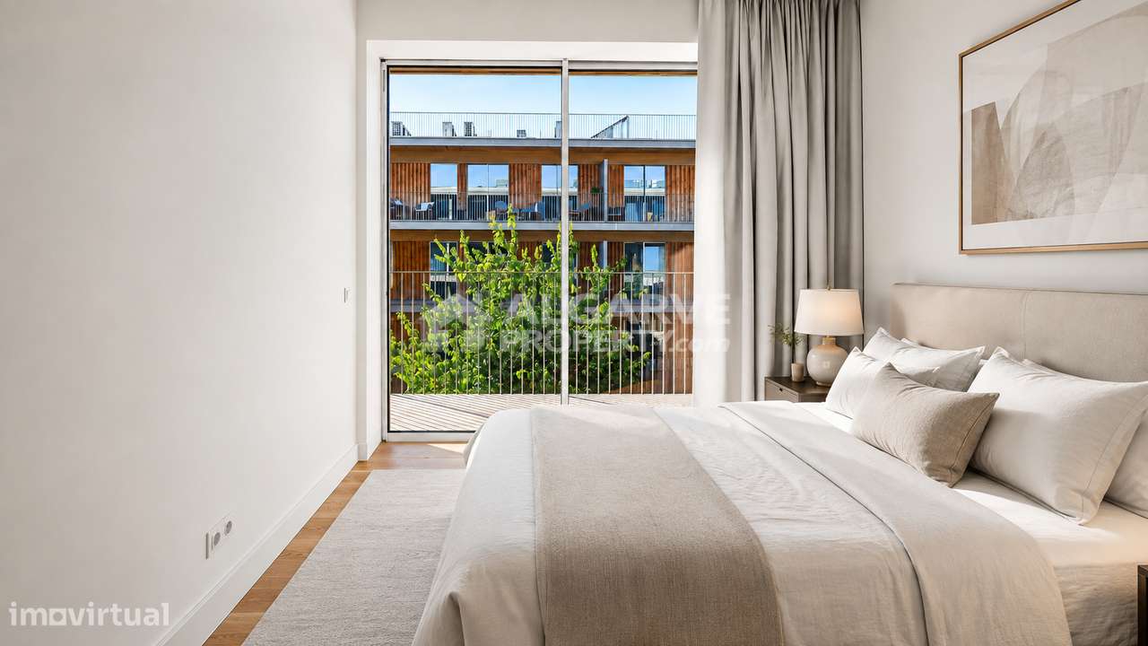 Luxuoso apartamento T2 novo em frente à Praia de Quarteira, Algarve-5