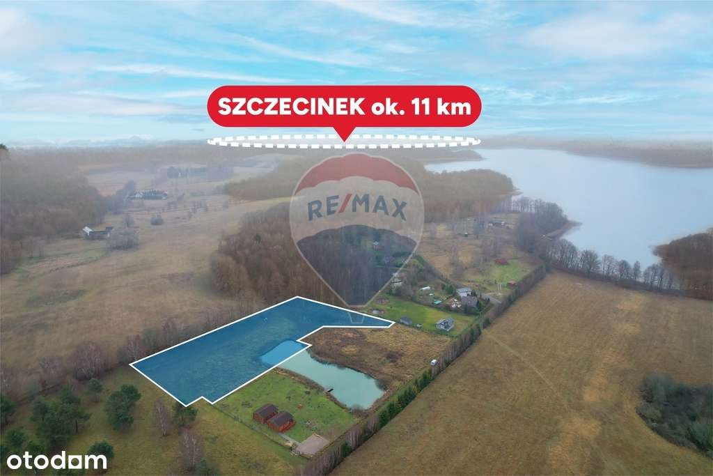 Działka ze stawem, przy jeziorze Wielatowo MPZP-1