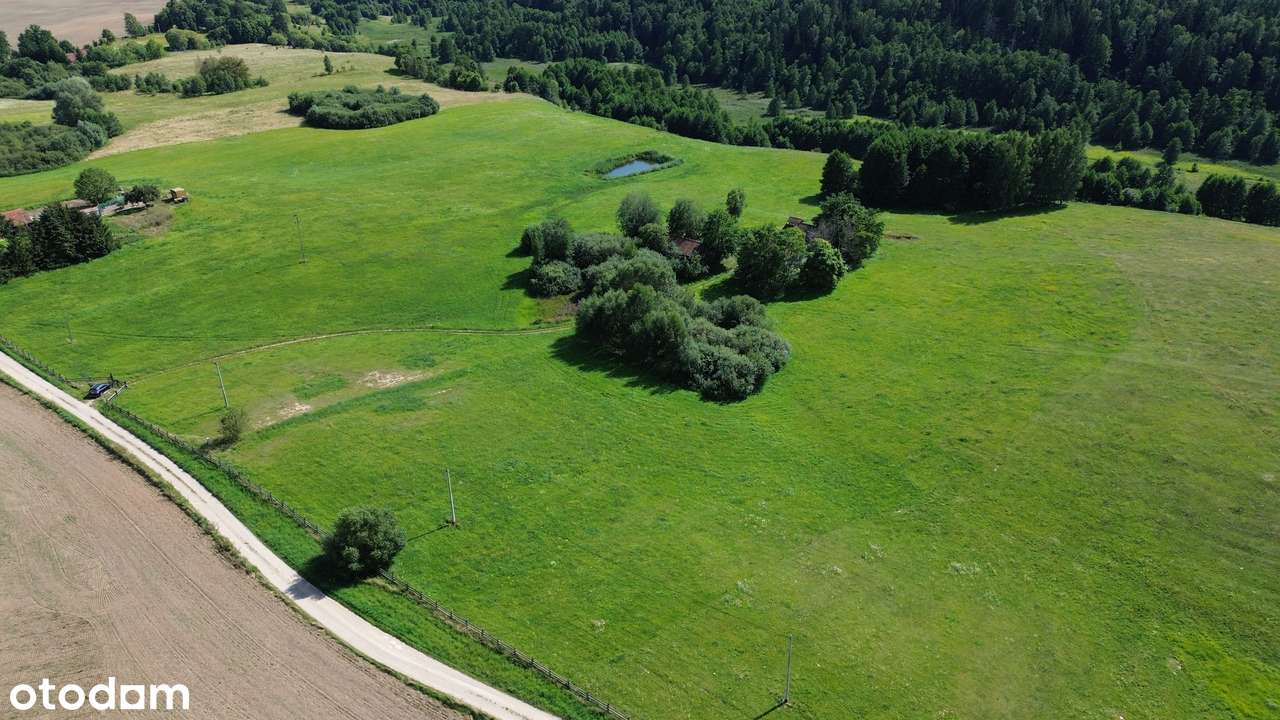 Siedlisko 9ha, dom 120m2, Stacze 17, Puszcza Borecka
