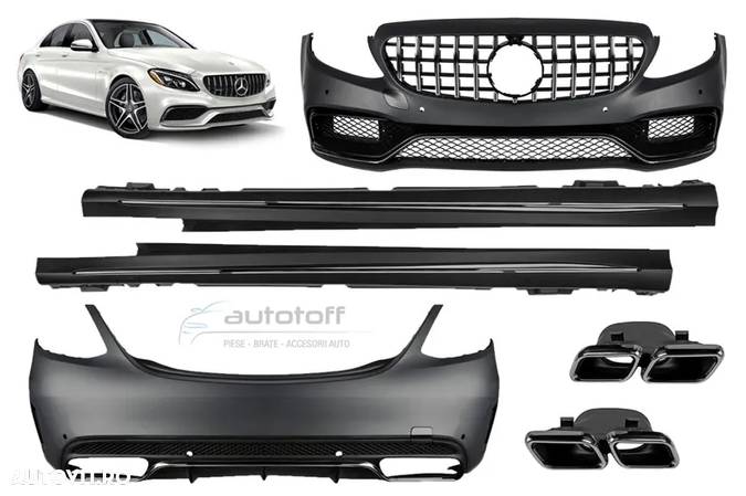 Pachet Exterior Mercedes W205 C-Class (2014+) C63 Design - 1