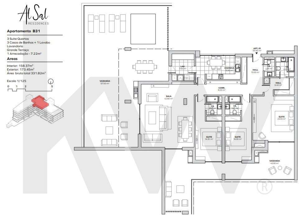 Apartamento T3 a estrear  em Alcochete Penthouse-30