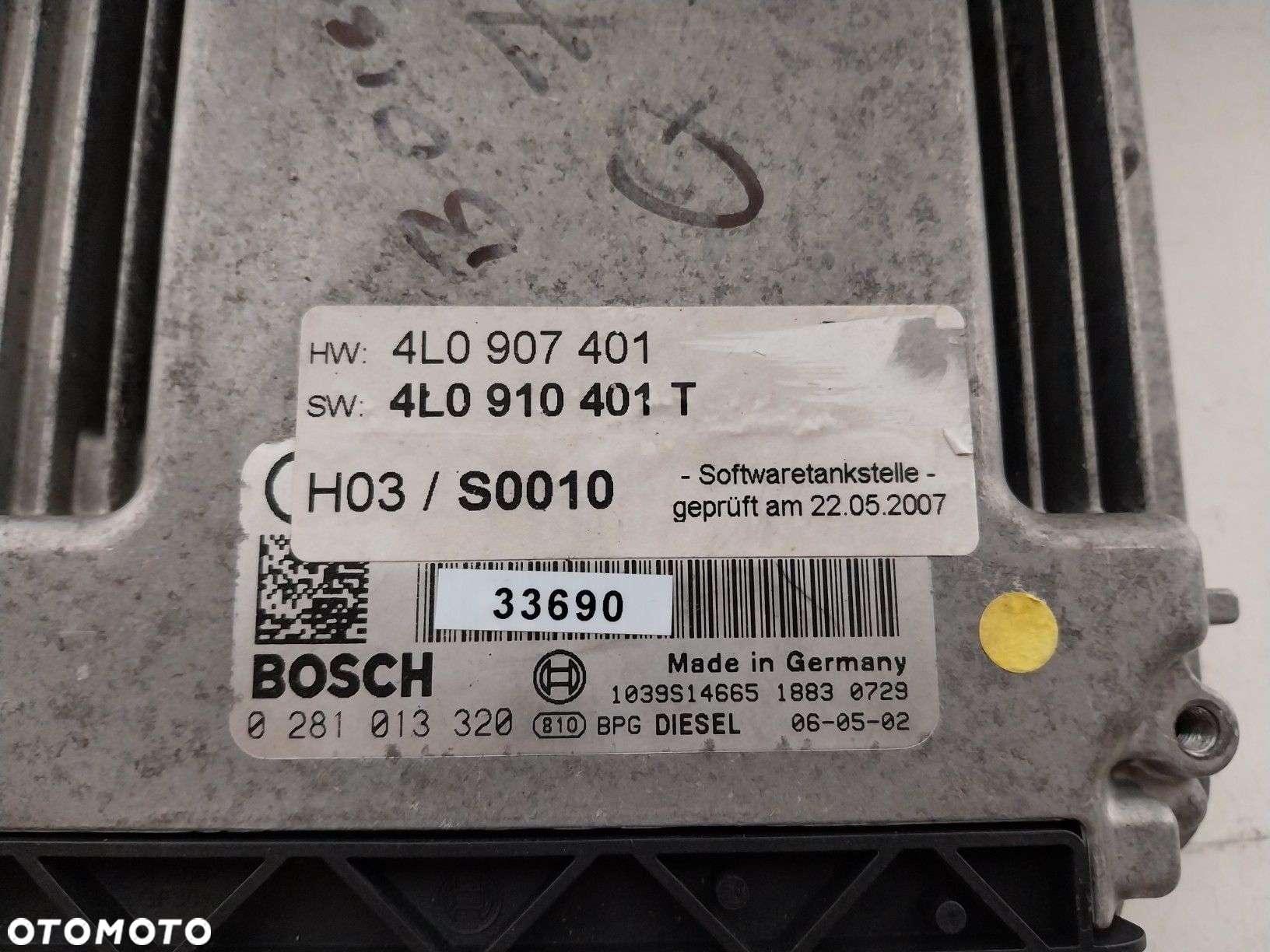 Sterownik silnika Bosch Audi Q7 3.0 TDI 0281013320 4L0907401 - 4