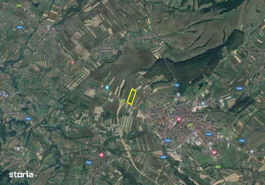 Teren extravilan - constructii, suprafata 49.933 mp, drumul E79, Beius - Imagine principală: 3/10