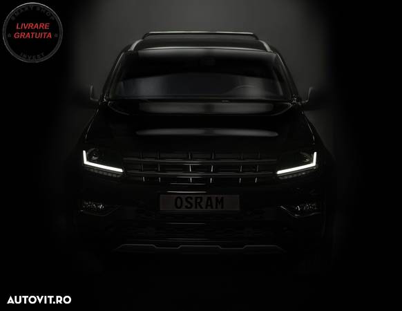 Faruri Osram LED DRL VW Amarok (2010-up) Semnal Dinamic Secvential Negru- livrare gratuita - 4