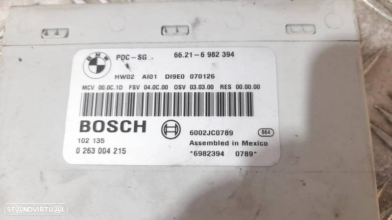 CENTRALINA ESTACIONAMENTO BMW SERIE 1 E81 66216982394 6982394 0263004215 BOSCH PARKING PARQUE SENSORES SERIE 1 E87 E82 COUPE E88 CABRIO SERIE 3 E90 E91 E92 COUPE E93 CABRIO X1 E84 - 5