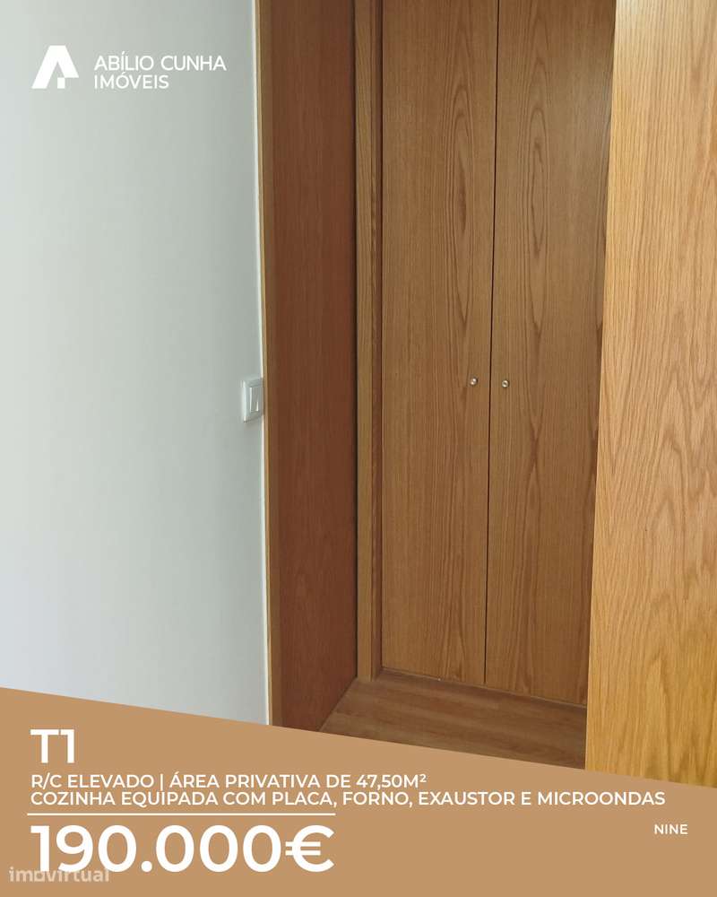 Apartamento T1 | R/C Elevado | 47,50 m² | Nine | 190.000 €-9