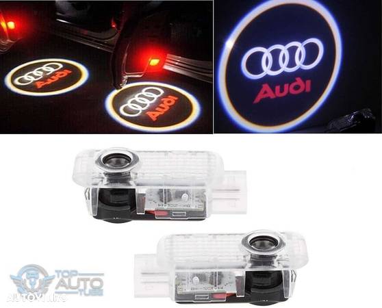 Set lampi led cu proiector logo Audi A3/A4/A5/A6/A7/A8/Q3/Q5/Q7 - 4