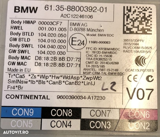 Calculator modul ecu confort bmw x3 G01 centralina body control modul - 2