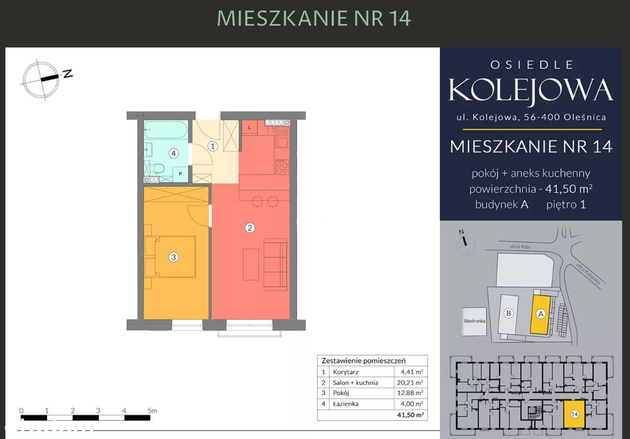 Oleśnica centrum - Osiedle Kolejowa | M14