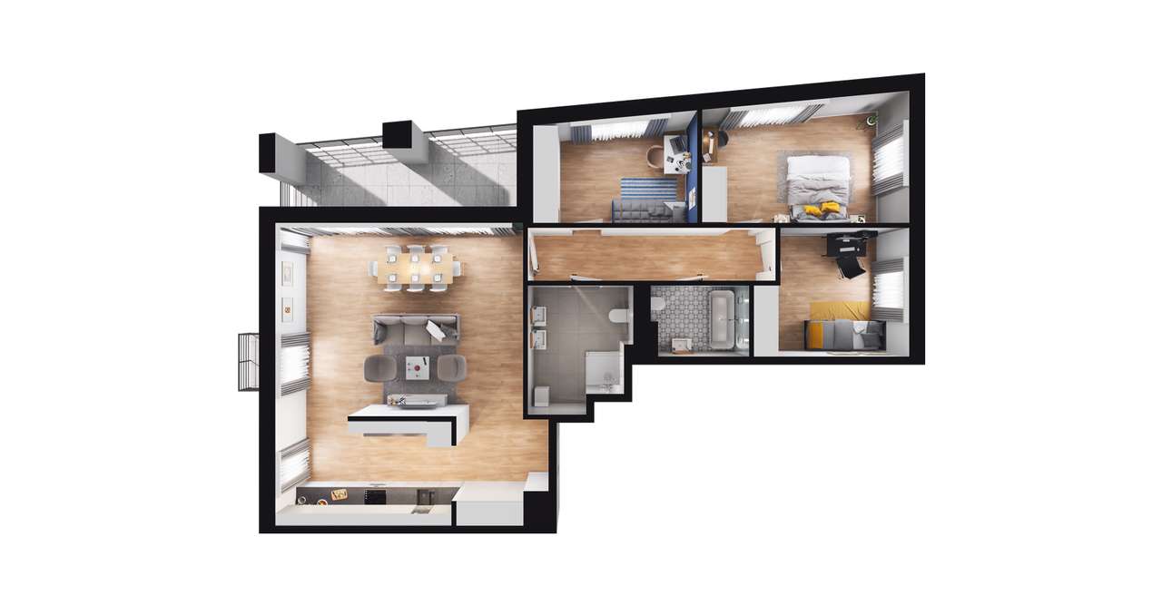 Perfumiarnia 2 | mieszkanie 89,7  m² | A.03.17 - Pełny obrazek: 3/7