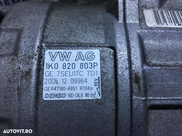 Compresor AC / Clima / Aer Conditionat Skoda Octavia 2 2004 - 2013 Cod Piesa : 1K0 820 803 P / 1K0820803P - 2