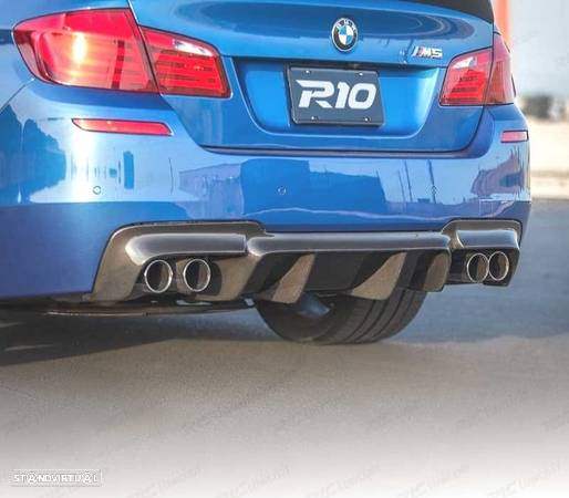 DIFUSOR CARBONO TRASEIRO LOOK M5 DUPLO PARA BMW SERIE 5 F10 F11 LOOK M5 VORSTEINER - 2