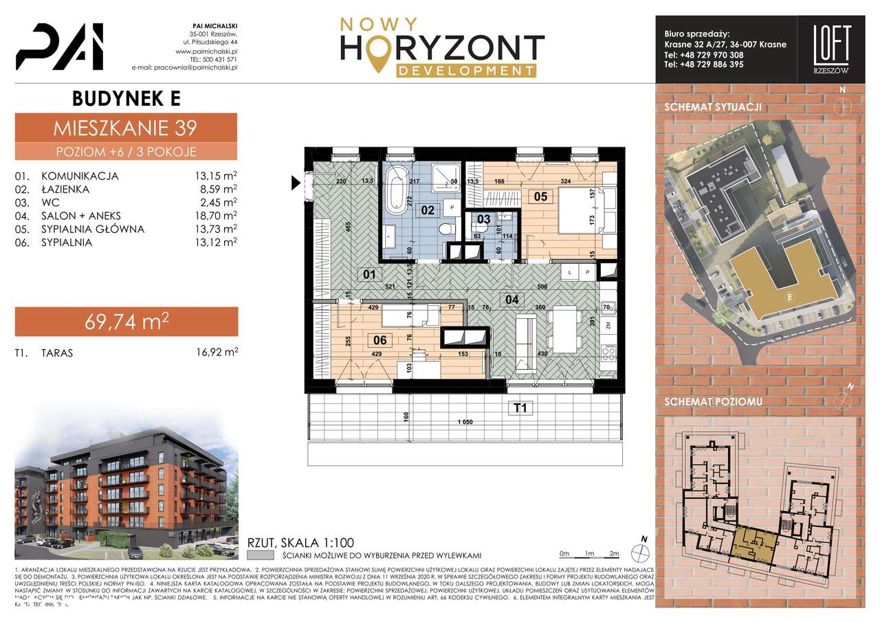 Loft Rzeszów przestronne 3 pokojowe z tarasem - Pełny obrazek: 2/19