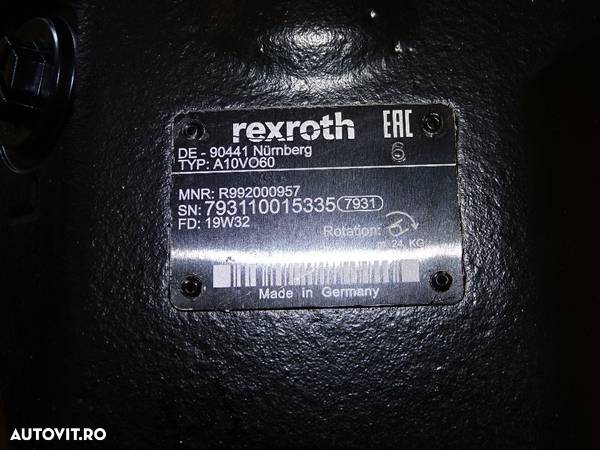 Pompa hidraulica Rxroth  Komatsu WB 93,R2 ,Noua - 6
