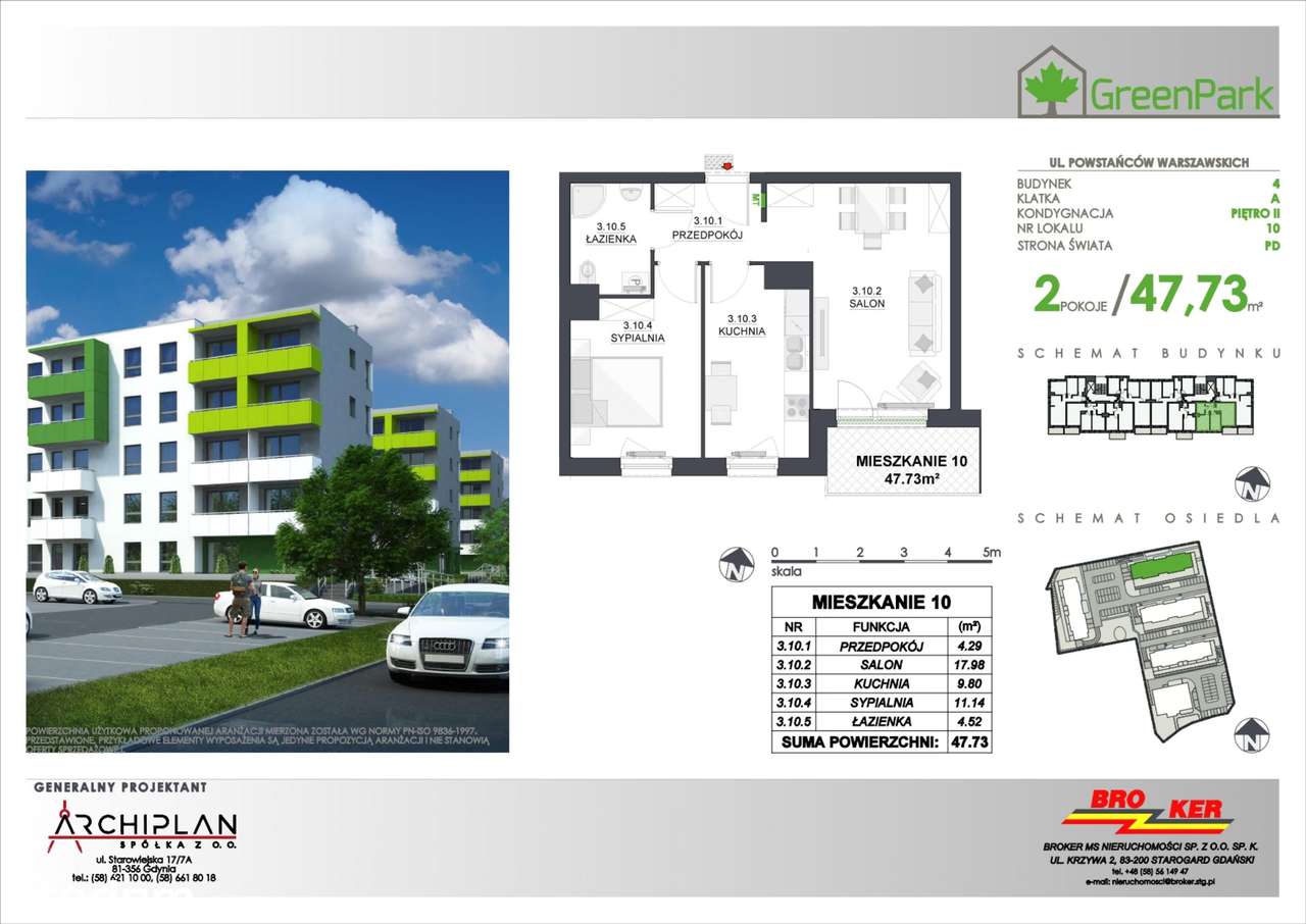 Osiedle Green Park | mieszkanie 2-pok. | 11_A10 - Pełny obrazek: 2/9