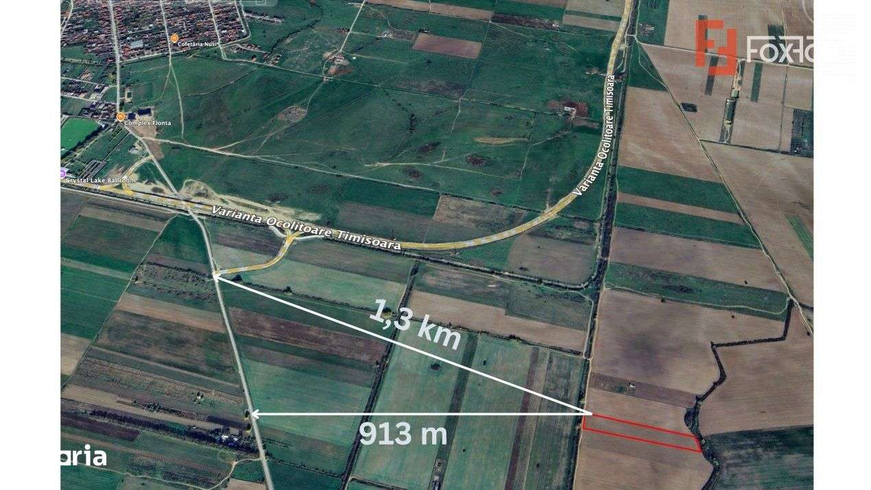 Teren extravilan arabil 10.707 mp - aproape de centura Timisoara Sud - Imagine principală: 2/2