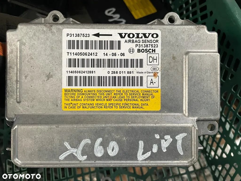 sensor sterownik modul airbag volvo xc60 v60 31387523 - 1