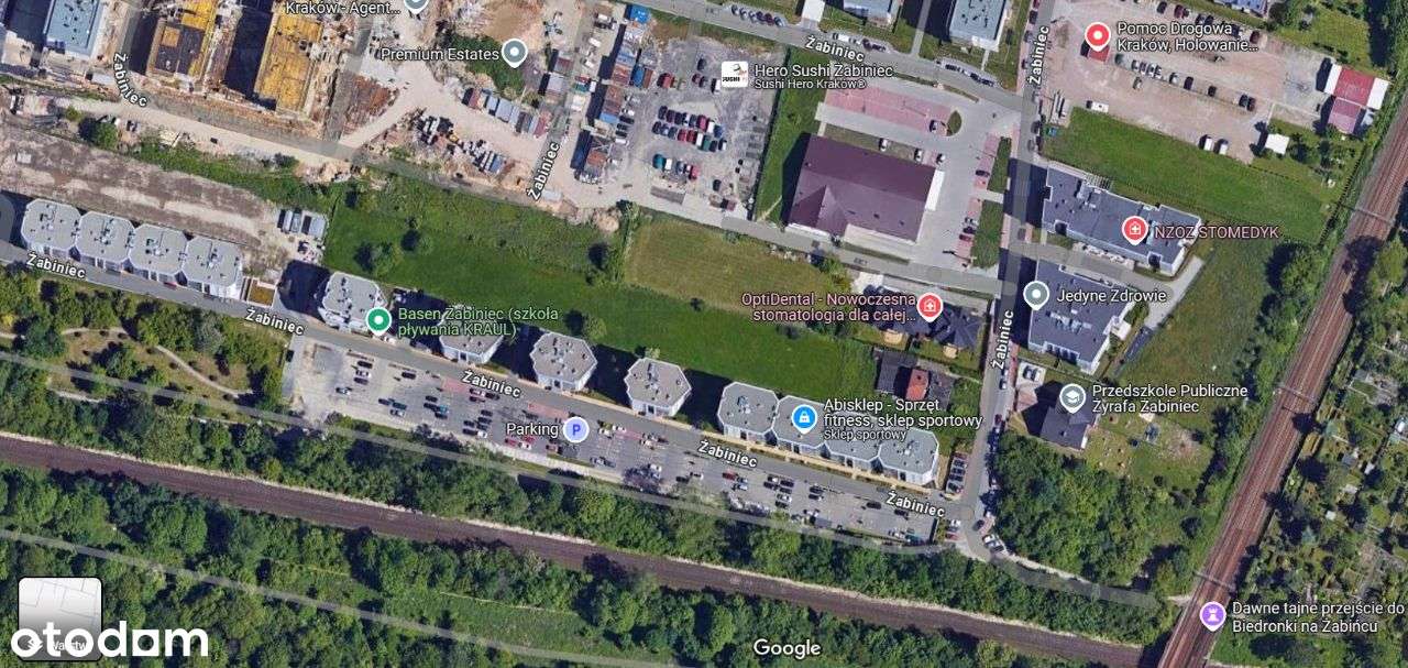 Działka Żabiniec-usługowa oraz w części rekreacyjno - sportowa. 50 ar-1