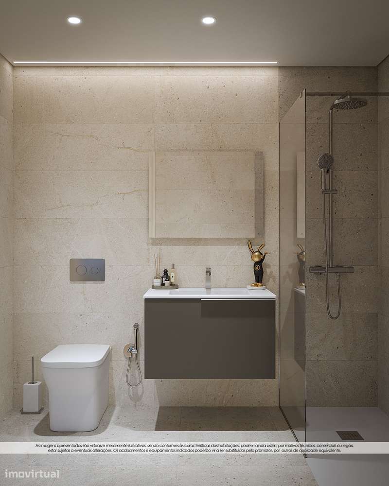 Apartamento T2 Arcozelo ao Intermaché com terraço Nascente Sul-4