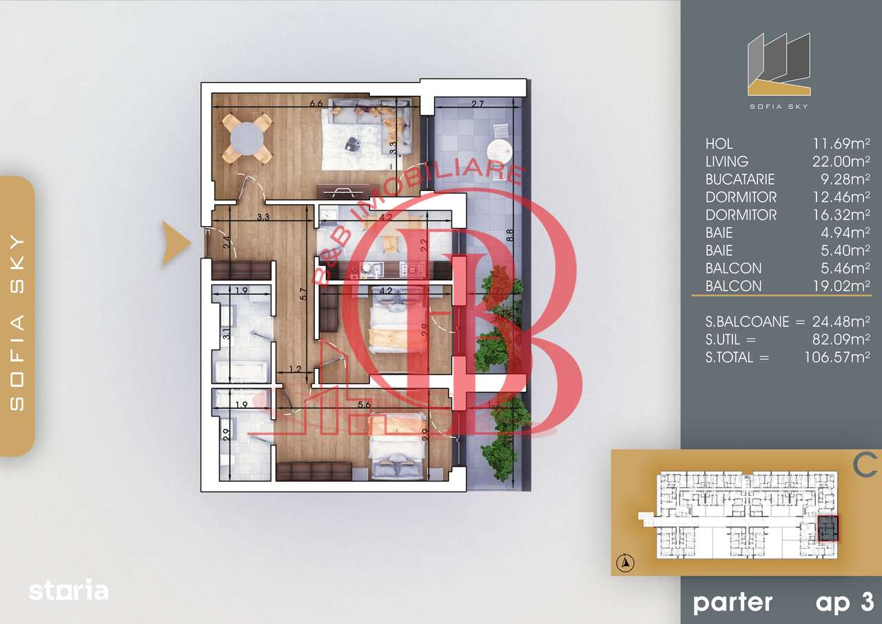 Apartament Finalizat 3 camere Direct Dezvoltator Comision 0