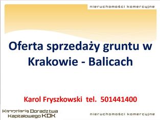 Kraków Balice Grunt pod zabudowę przemysłową