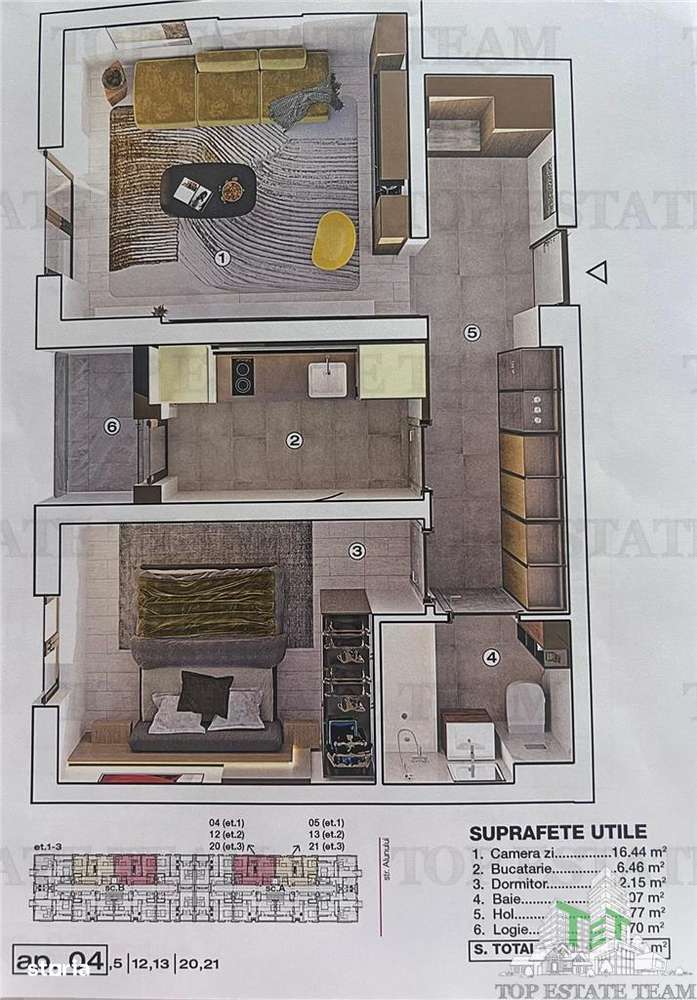 Apartament modern 2 camere, toate utilitatile, incalzire in pardosala