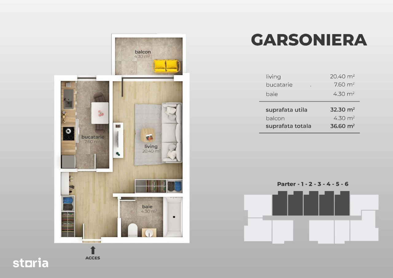 PROMOTIE!! Garsoniera spatioasa 37mp , Metrou Aparatorii Patriei 10min