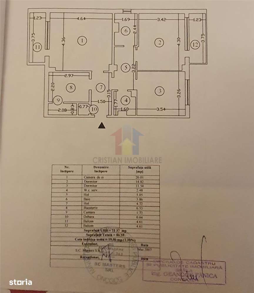 ETAJ  1, Ap 3 camere zona Garii, SPATIOS, 2 vederi, 2 balcoane - Imagine principală: 3/11