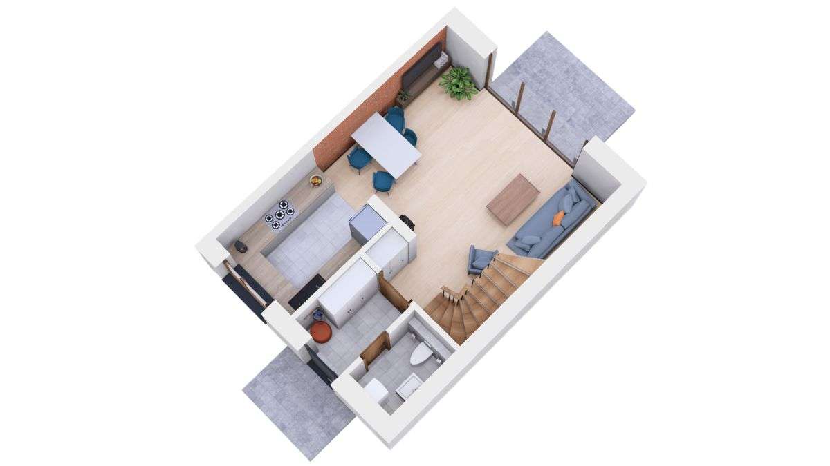 Dom (f2) z ogródkiem w cenie mieszkania Gdańsk - Pełny obrazek: 4/6