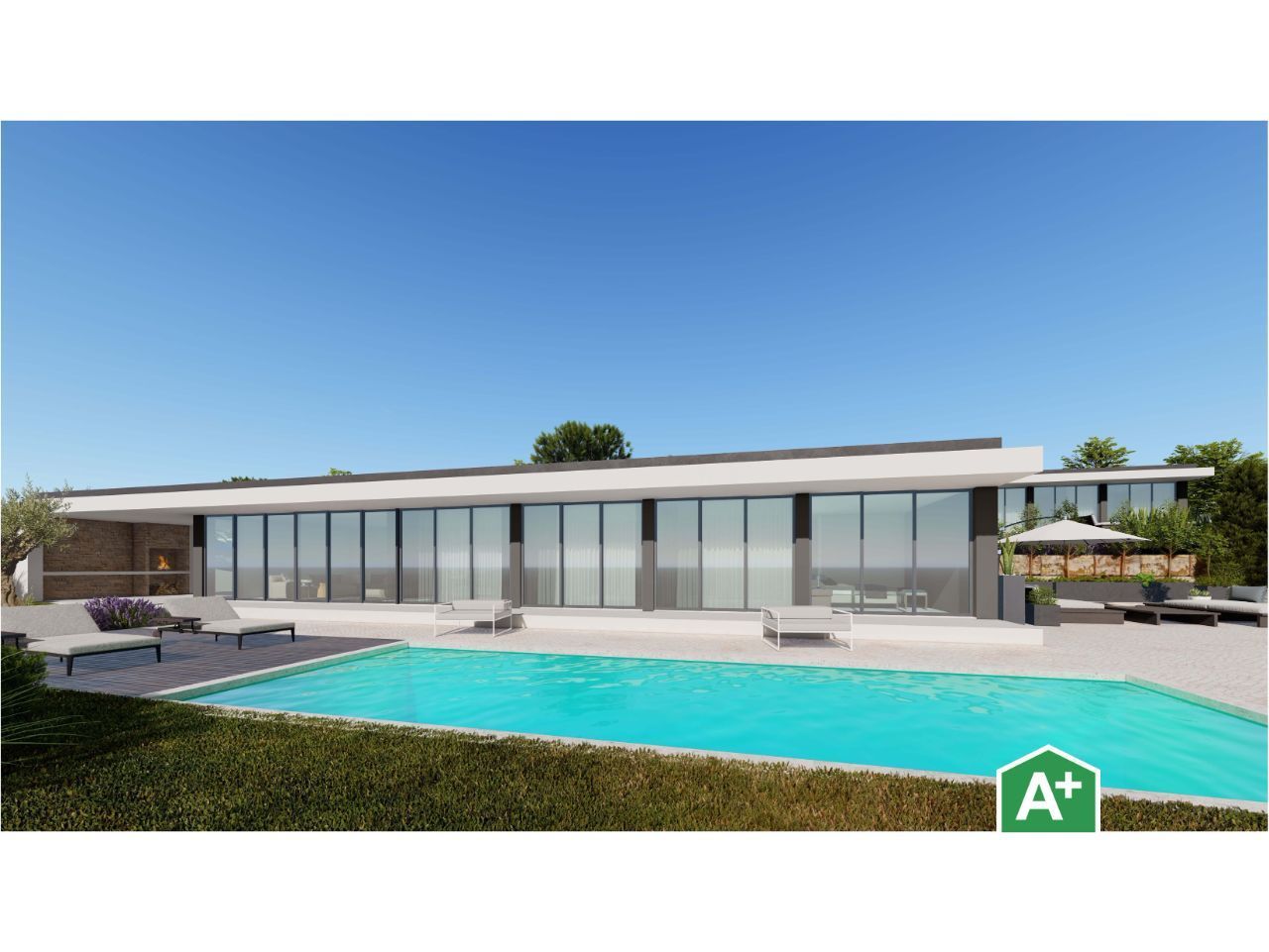 Moradia T3 com zona de barbecue e grande piscina