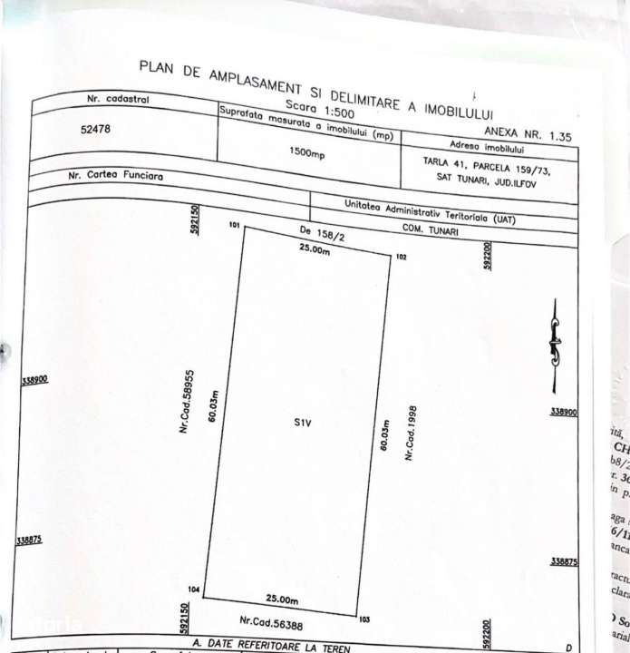Oportunitate investitie teren Tunari 1500 mp langa intrarea in Cosmopo - Imagine principală: 3/3