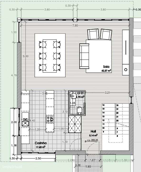 Moradia T3 em estrutura com garagem, jardim e vistas verdes-6