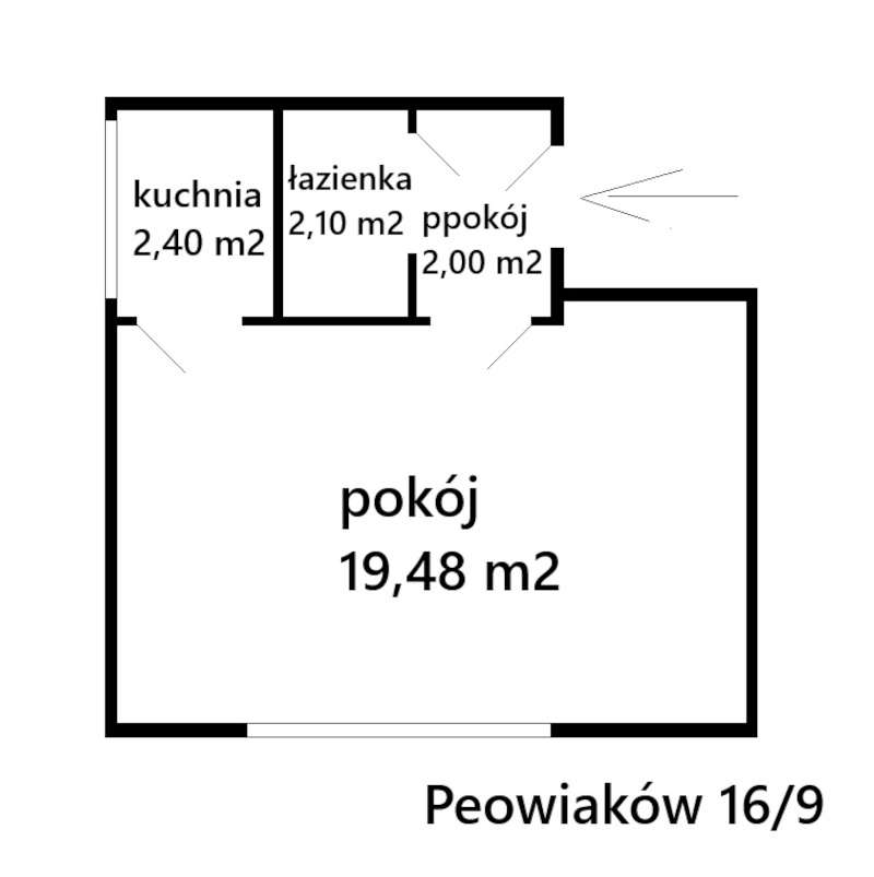 Kawalerka 26m2,  2 piętro-2