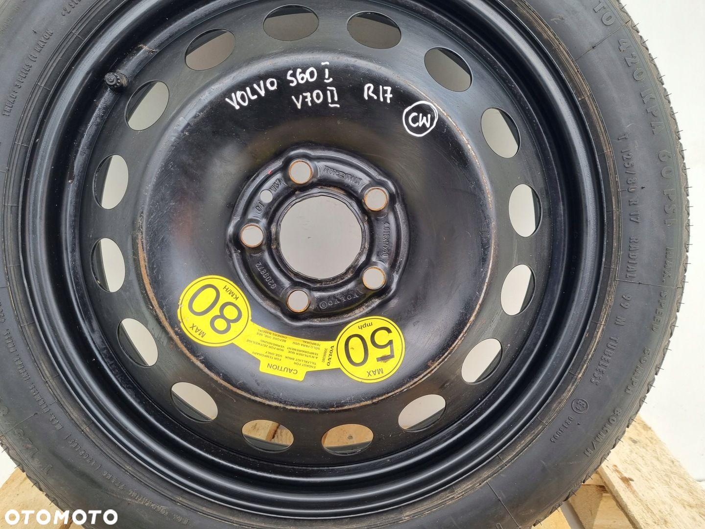 Volvo S80 I V70 II S60 I KOŁO DOJAZDOWE dojazdówka 125/80 R17 9209872 - 2