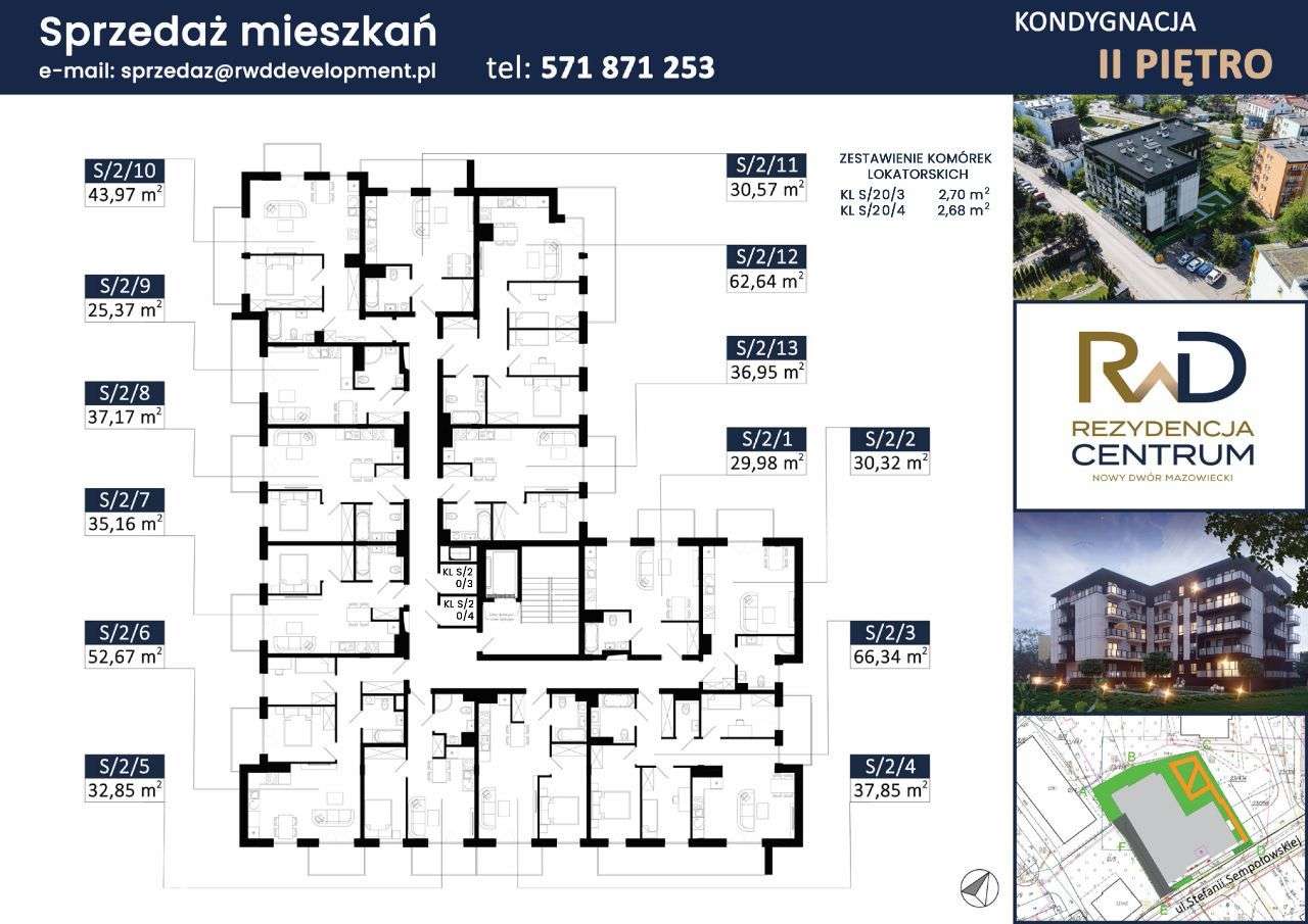 Rezydencja Centrum - ścisłe centrum Nowego Dworu Mazowieckiego - 2 pok - Pełny obrazek: 3/5