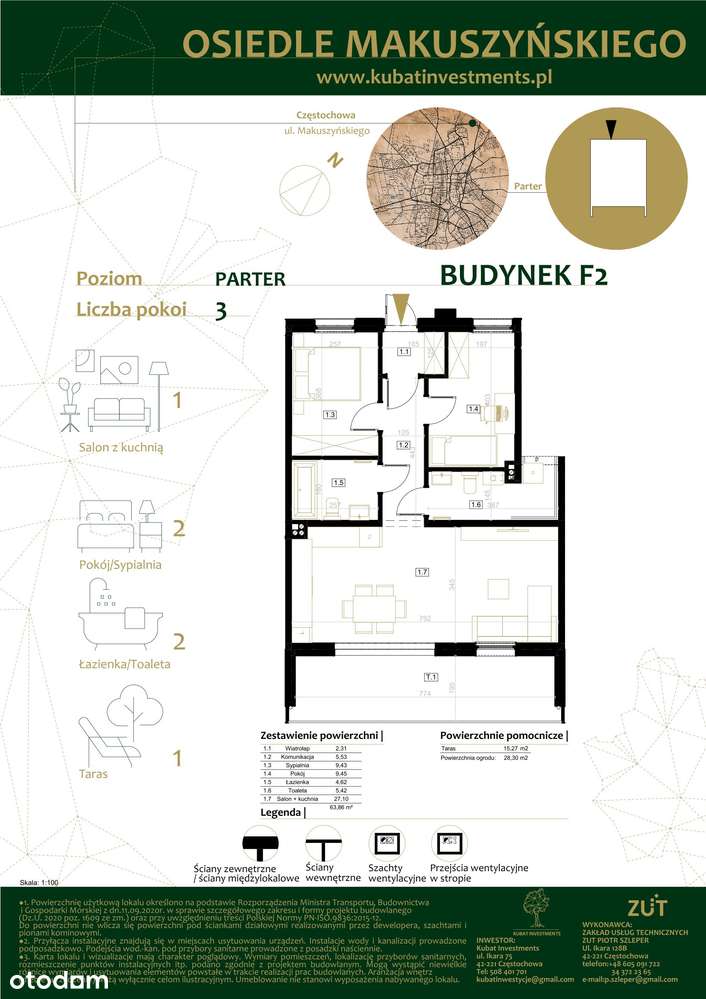 Kawie Wzgórza | apartament 3-pok. | 4_F2_1 - Pełny obrazek: 2/9