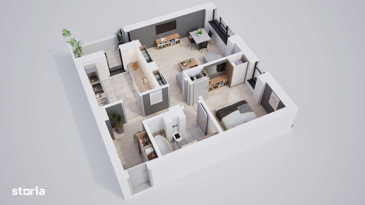 Ansamblu nou, 2 camere , cartier modern si privat, aproape de autobuz-3