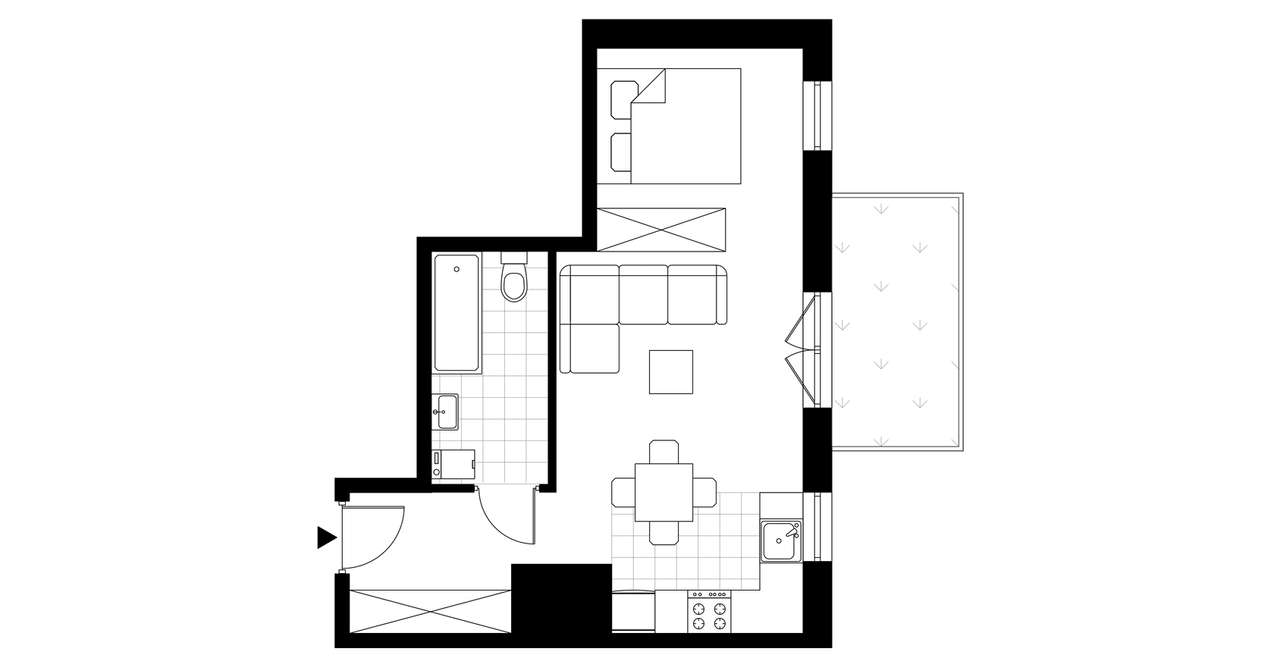1-pokojowe mieszkanie 39m2 + ogródek Bez Prowizji - Pełny obrazek: 3/8