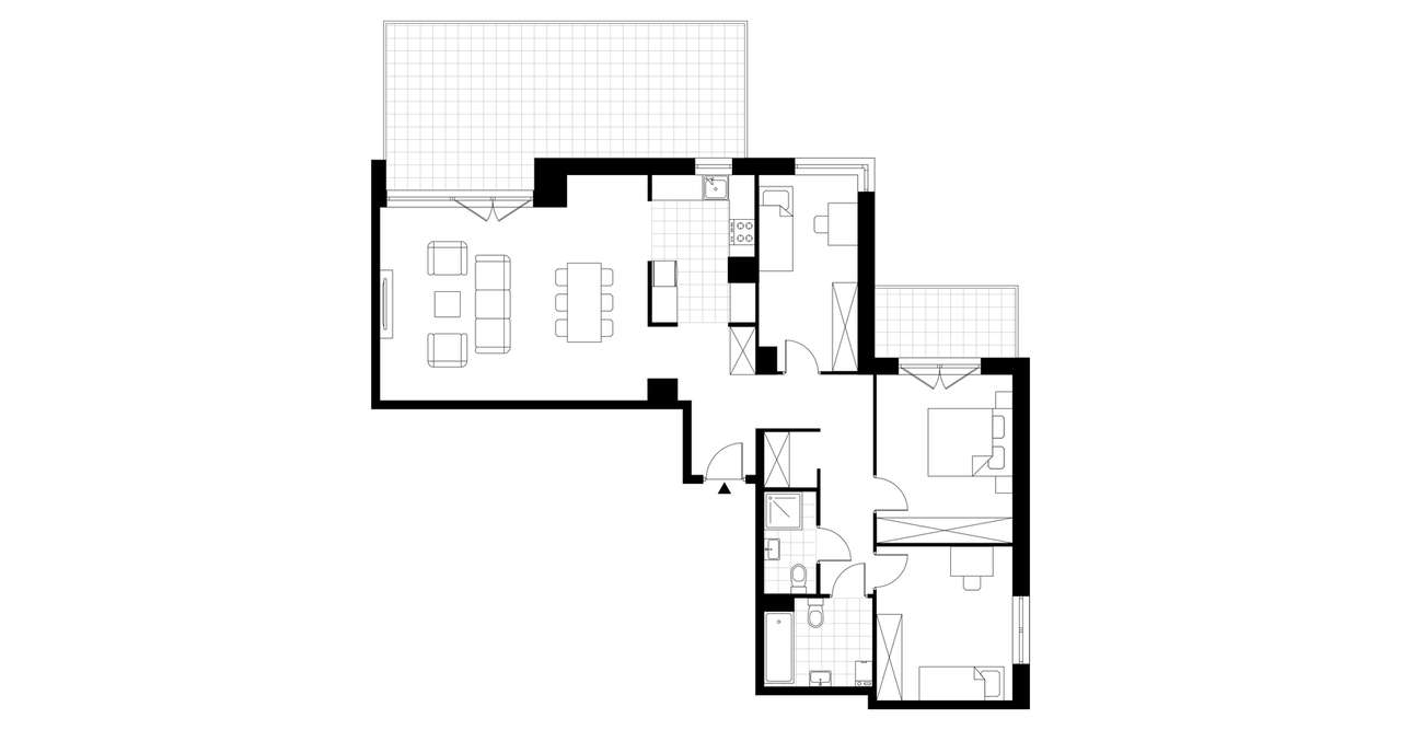 4-pokojowe mieszkanie 99m2 + taras Bezpośrednio - Pełny obrazek: 3/7