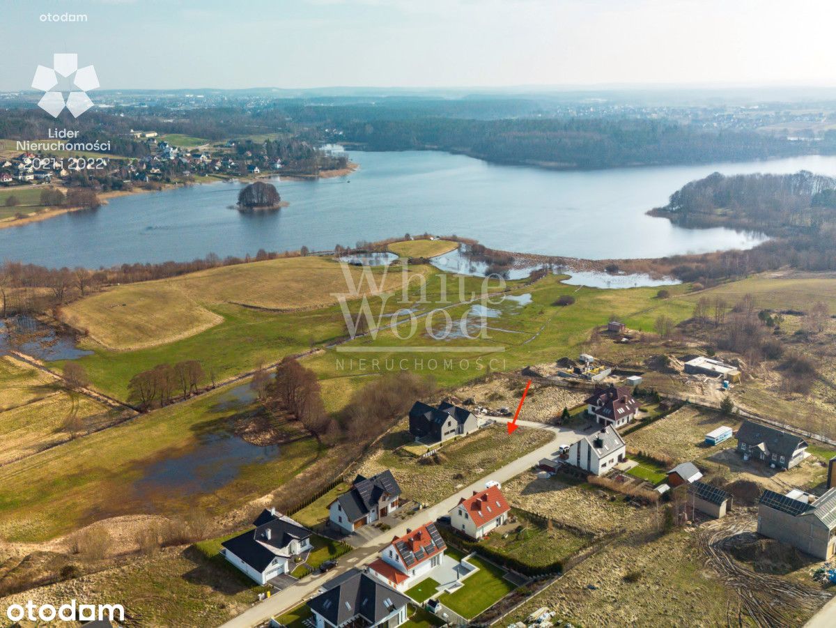 Działka Warzno widok na jezioro prywatne osiedle