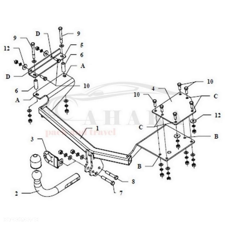 Hak Holowniczy Odkręcany Do Opel Agila 2008-2014 - 3