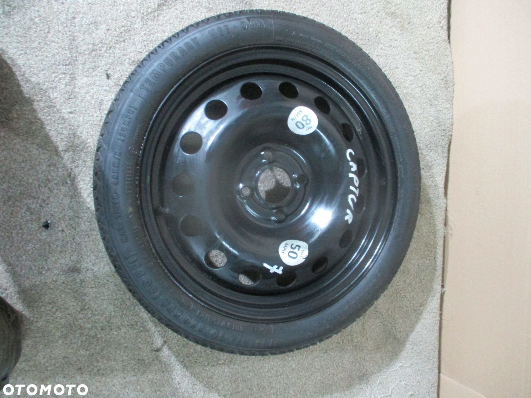 KOŁO DOJAZDOWE ZAPASOWE DOJAZDÓWKA RENAULT CAPTUR 16" 4X100 - 2