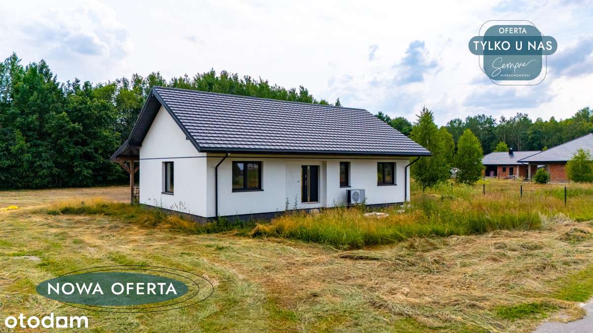 Nowoczesny dom parterowy w stanie deweloperskim