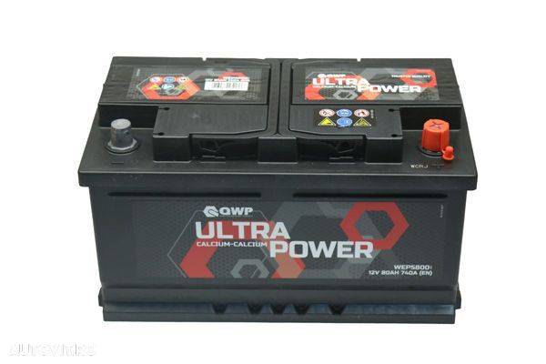 Baterie Auto Acumulator QWP Ultra Power 12V 80Ah 740A Audi WEP5800 - 1
