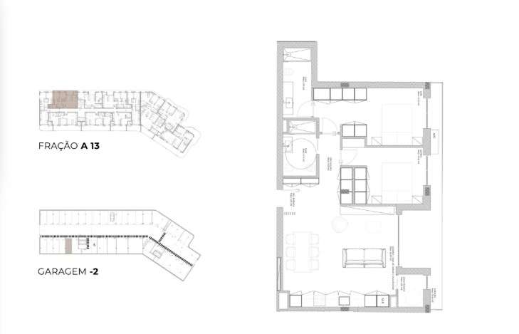 Apartamento T2 novo com varanda e garagem-5