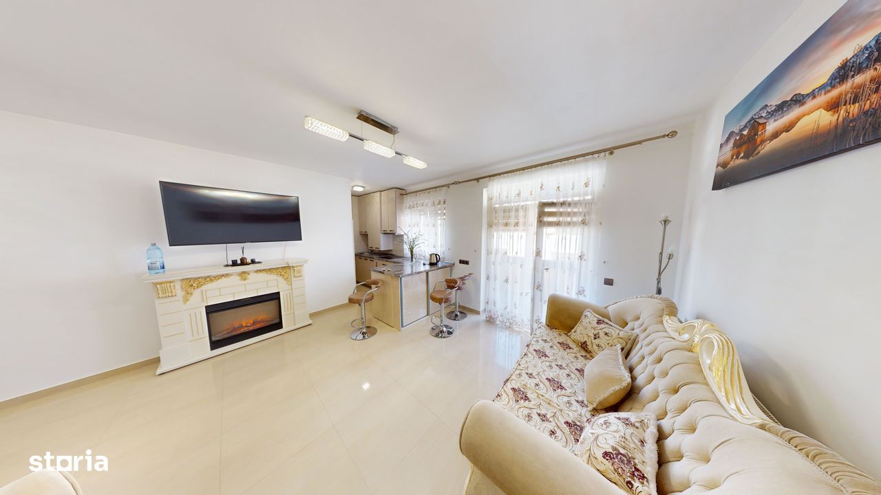 Apartament cu 3 camere 56 mp, mobilat de lux, balcon